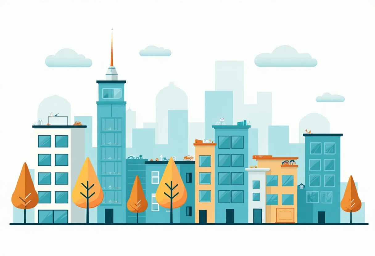 Ilustración de plataformas de renta de apartamentos